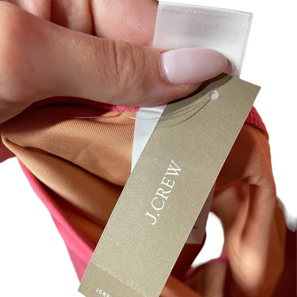 J. Crew Cutout Tie-Back One Piece Swimsuit Tea Rose Pink‎ Size 16 - Picture 11 of 14